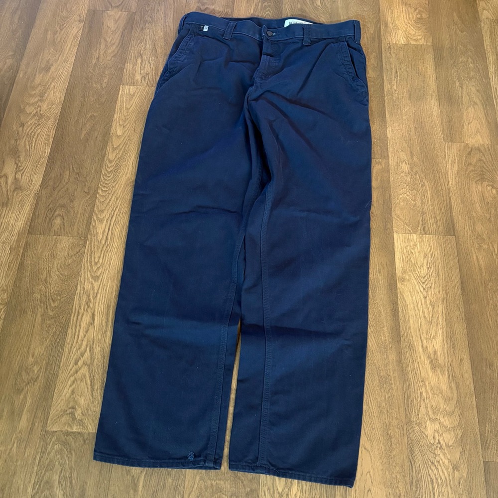 Carhartt Mens Flame Resistant FR Navy Workwear Trousers